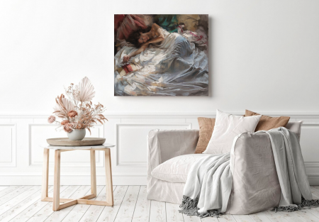 Tablouri Canvas - Tablou Morning mock-up in camera / model