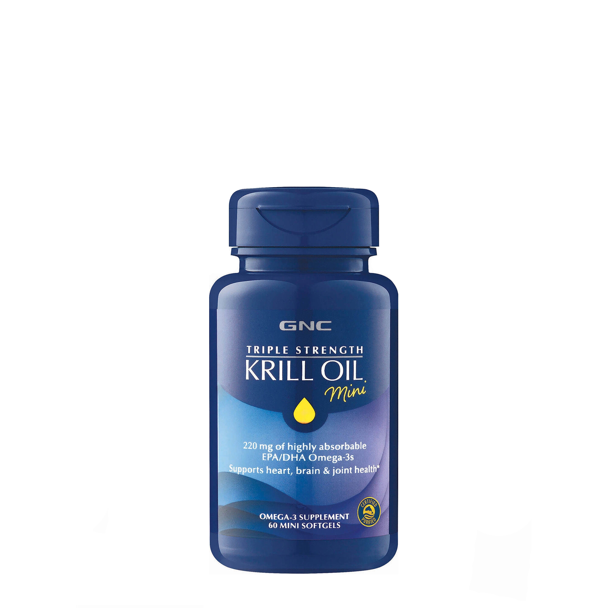 Gnc Triple Strength Krill Oil Mini, Ulei De Krill, 60 Cps [1]