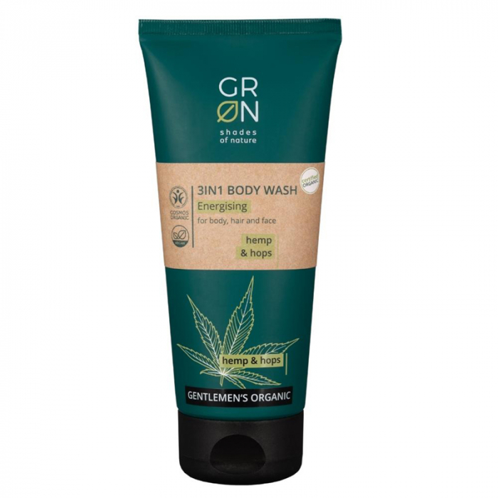 3 in 1 gel de dus Bio Organic Gentlemens cu canepa si hamei (200ml), GRN Shades of Nature [2]