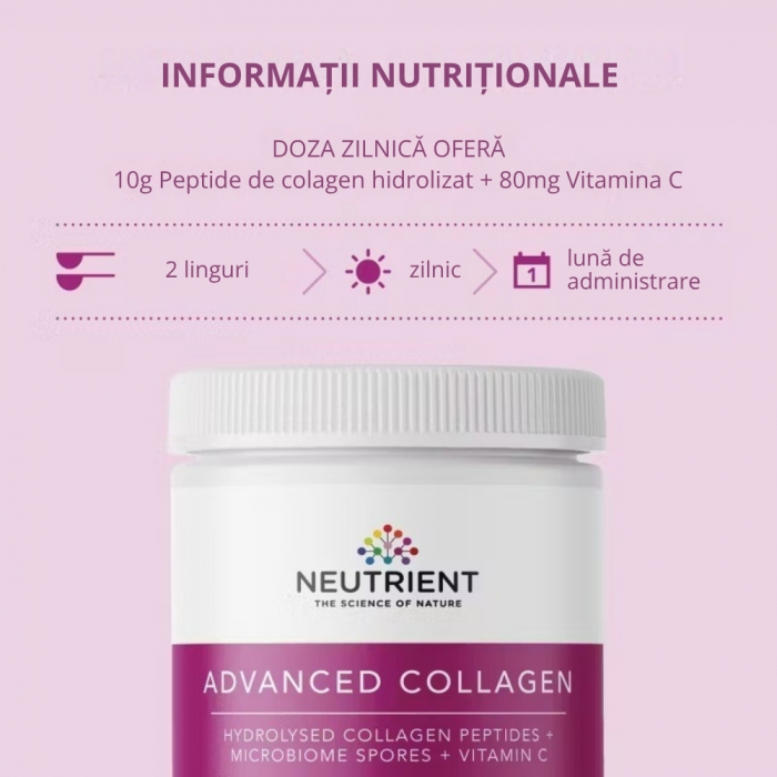 Advanced Collagen Powder (350 grame), Neutrient [2]