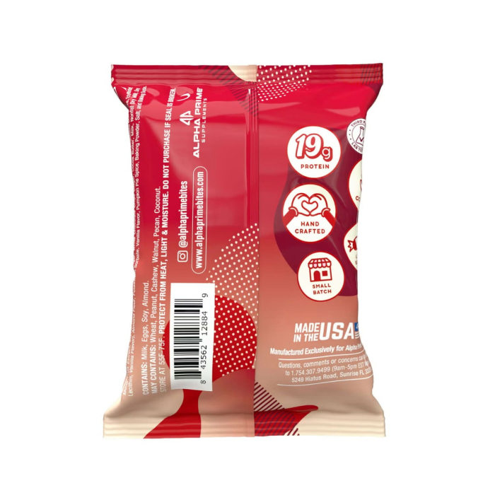 Alpha Prime Protein Brownie, Red Velvet, Prajitura Proteica Cu Aroma De Red Velvet, 65 G [3]