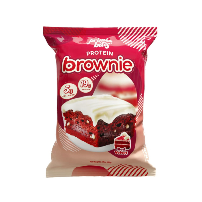Alpha Prime Protein Brownie, Red Velvet, Prajitura Proteica Cu Aroma De Red Velvet, 65 G [1]