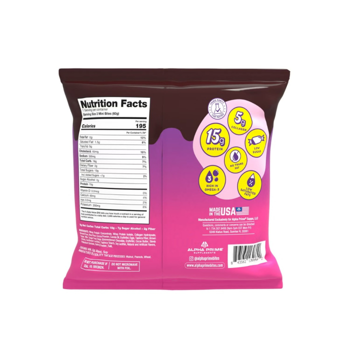 Alpha Prime Protein Mini Muffins, Briose Proteice Cu Aroma De Fudge De Ciocolata, 60 G [3]