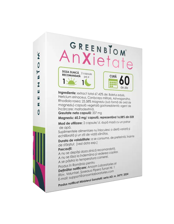AnXietate ( PREBIOTIC - REDUCE STRESUL SI ANXIETATEA, IMBUNATATESTE FUNCTIA COGNITIVA) * 30 cps [2]
