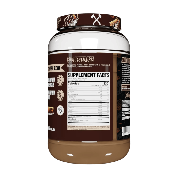 Axe & Sledge Supplements Whey More, Proteina Din Zer Cu Aroma De Prajitura De Ciocolata, 1074 G [2]