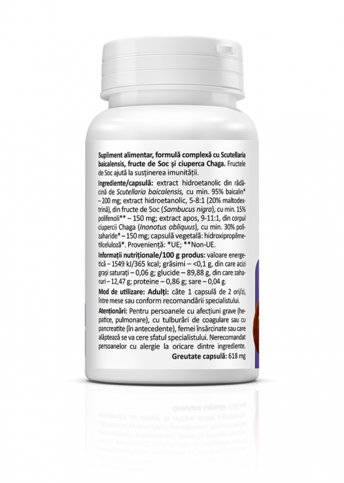 Baicalin Complex (combaterea infectiilor virale sau bacteriene) * 30 cps [2]