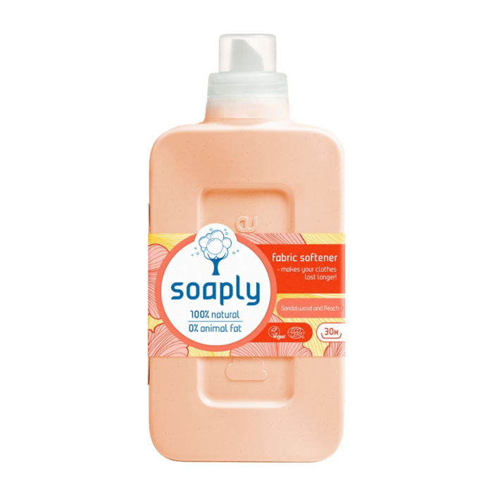 Balsam ecologic pentru rufe cu 100% ingrediente naturale, Sandalwood and Peach (750ml), Soaply [1]