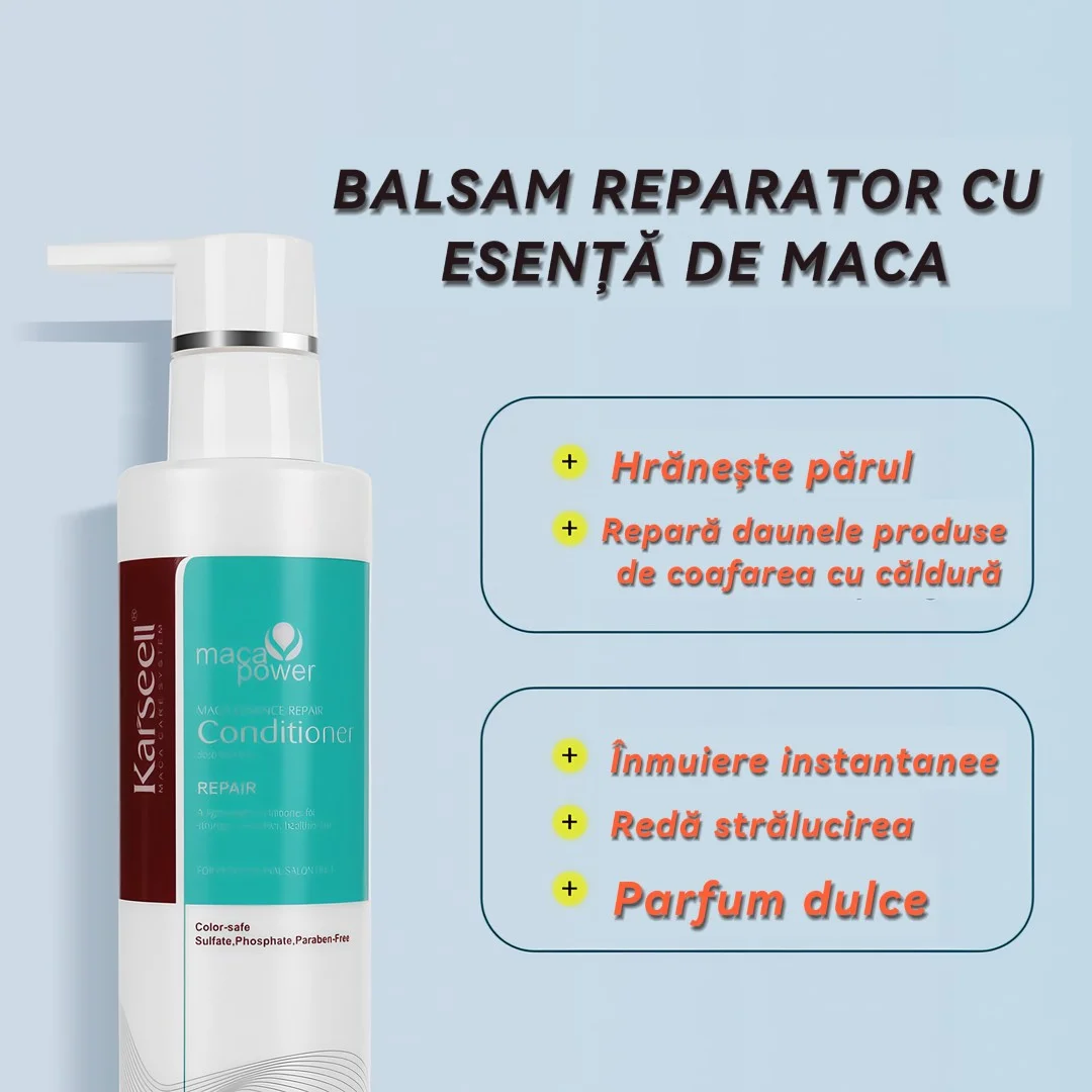 Balsam Reparator Karseell cu Esenta de Maca si Colagen (Hidratare Intensa pentru Par Uscat si Deteriorat) *200ml [3]