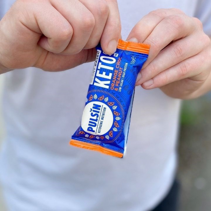 Baton Proteic Keto cu Ciocolata, Portocale si Arahide 50g [2]