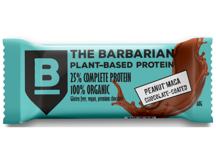 Baton Proteic Vegan - The Barbarian cu arahide şi maca, organic, bio [1]