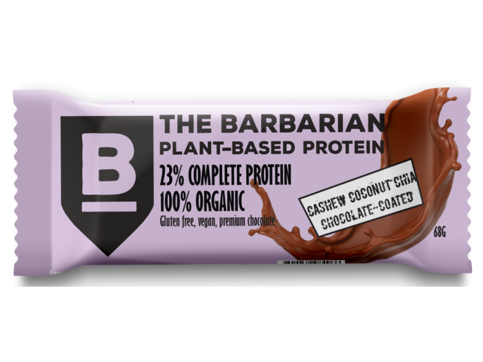 Baton Proteic Vegan - The Barbarian cu caju cocos şi chia, organic, bio [1]
