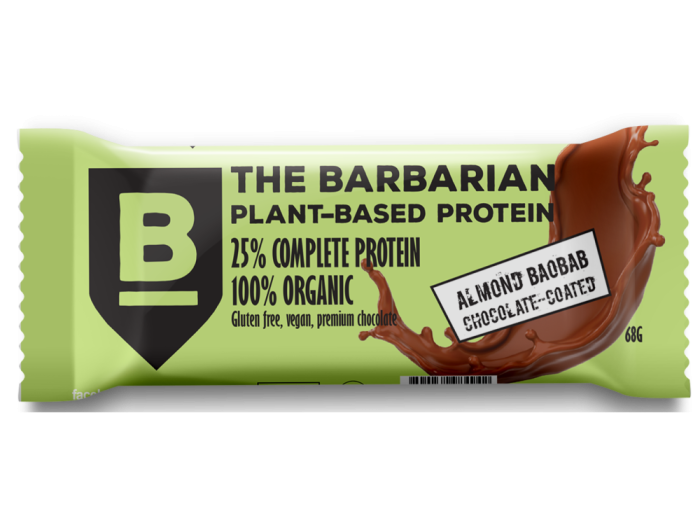 Baton Proteic Vegan - The Barbarian cu migdale şi boabab, organic, bio [1]