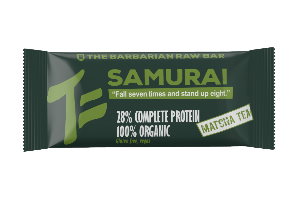 Baton Proteic Vegan - The Barbarian Samurai, raw bar cu matcha, fara gluten [1]