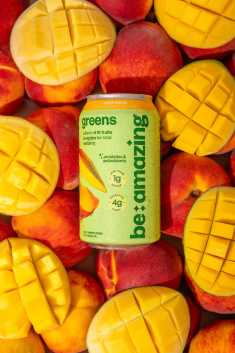 Be Amazing Greens Rtd Peach Mango Flavor, Bautura Revitalizanta Cu Superalimente Cu Aroma De Mango Si Piersica, 355 Ml [6]