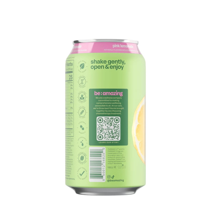 Be Amazing Greens Rtd Pink Lemonade, Bautura Revitalizanta Cu Superalimente Cu Aroma De Pink Lemonade, 355 Ml [6]