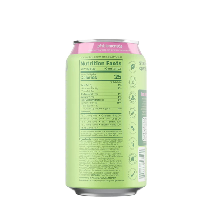 Be Amazing Greens Rtd Pink Lemonade, Bautura Revitalizanta Cu Superalimente Cu Aroma De Pink Lemonade, 355 Ml [5]