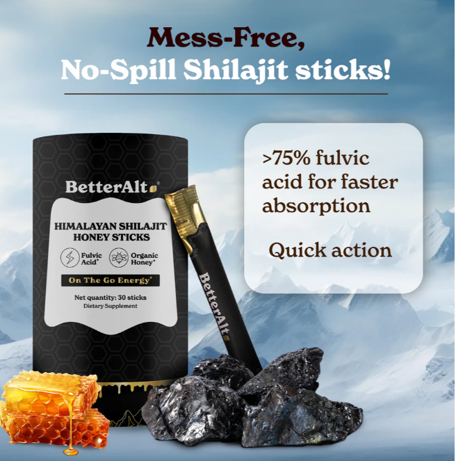 Better Alt Himalayan Shilajit Honey Sticks, Pliculete De Shilajit Din Himalaya Si Miere Cu 75% Acid Fulvic, 30 Pliculete [7]