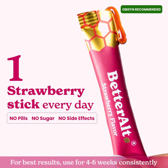 Better Alt She-lajit Honey Sticks, Pliculete De Shilajit Din Himalaya Si Extract De Shatavari Cu Aroma De Capsuni, 30 Pliculete [7]