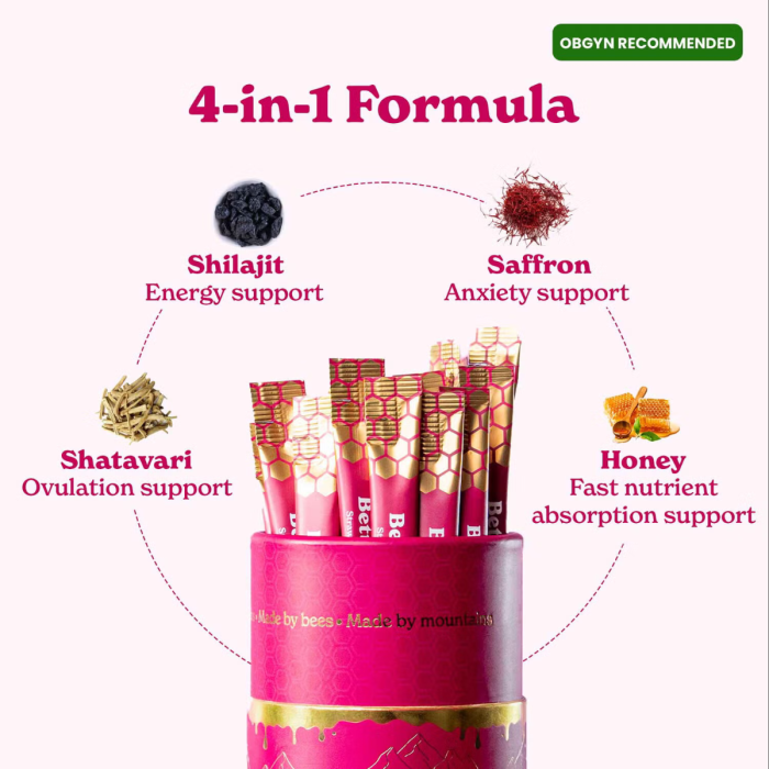 Better Alt She-lajit Honey Sticks, Pliculete De Shilajit Din Himalaya Si Extract De Shatavari Cu Aroma De Capsuni, 30 Pliculete [5]