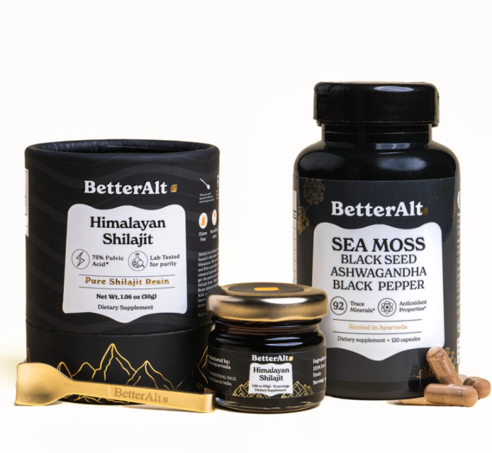 Better Alt Shilajit Sea Moss, Formula De Shilajit Cu Alge Marine, Ashwagandha Si Tongkat Ali, 120 Cps [2]