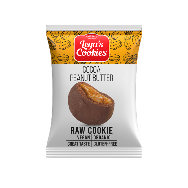 Biscuit Bio - Leya's cookies cu cacao şi unt de arahide, 100% natural, organic, vegan, fara gluten [1]