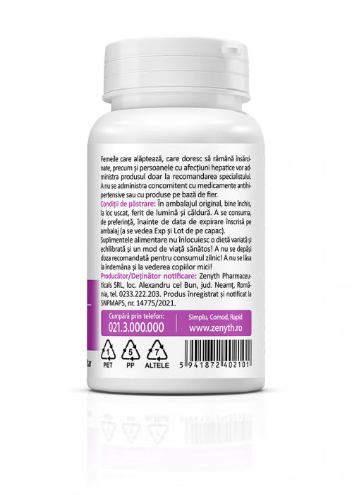 Black Cohosh 40 mg (reducerea simptomelor menopauzei. Util in sindromul ovarelor polichistice) * 30 cps [3]