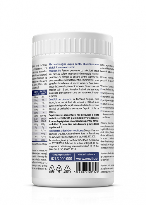 Brain Help (  formula avansata cu actiune neuroprotectoare. Memorie, concentrare, rezistenta la stres) * 250g [3]