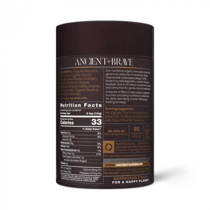 Cacao Collagen (250 grame), Ancient and Brave [2]