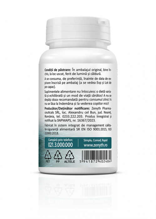 Calciu marin ( complex din alge marine 100% natural si vegetal. Sustine sanatatea oaselor si muschilor.) *60 cps [3]