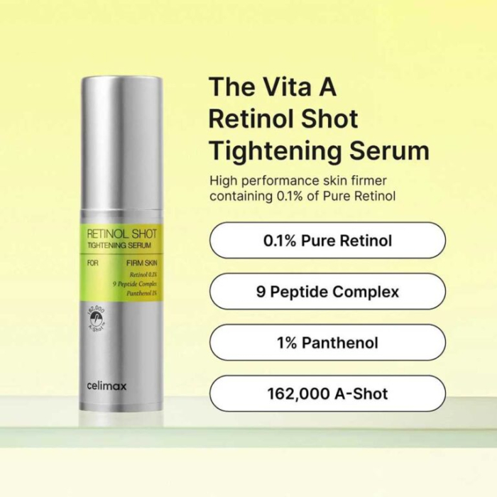 Celimax The Vita-A Retinol Shot, 30 ml – ser cu 0,1% retinol și 9 peptide pentru fermitate și riduri [2]