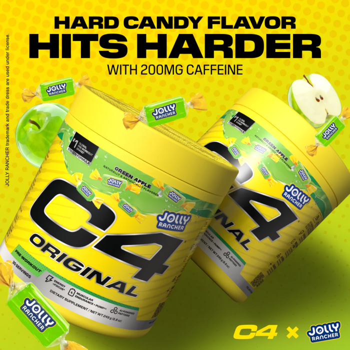 Cellucor C4 Original Pre-workout Jolly Rancher Green Apple, Formula Pre-workout Cu Aroma De Mar Verde, 174 G [5]