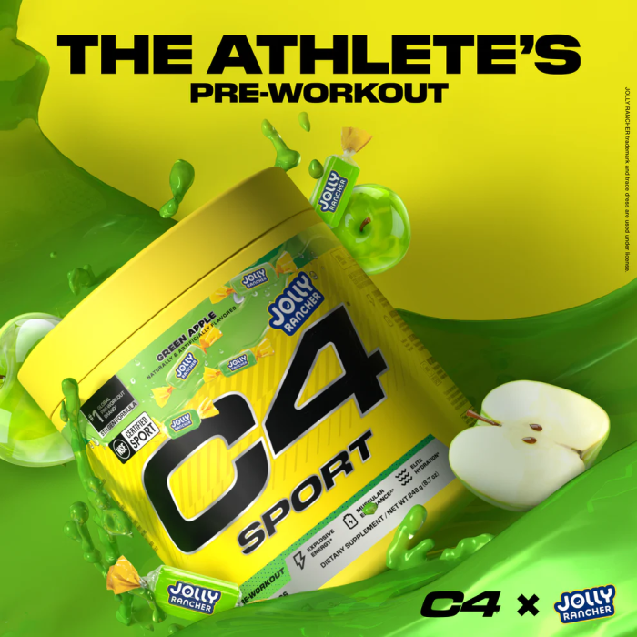 Cellucor C4 Original Pre-workout Jolly Rancher Green Apple, Formula Pre-workout Cu Aroma De Mar Verde, 174 G [3]