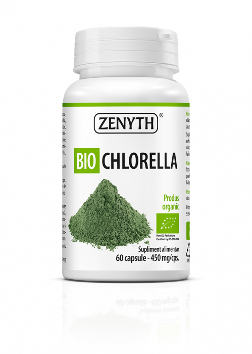 Chlorella BIO 450 mg ( natural pentru sustinerea sistemului cardiovascular, digestiv, nervos si imunitatii.) *60 cps [1]