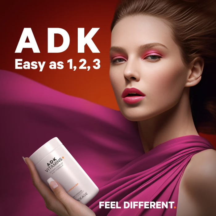 Codage Adk Vitamin Supplement, Formula Pentru O Piele Sanatoasa, Oase Puternice Si Sistem Imunitar Active, 180 Cps [8]