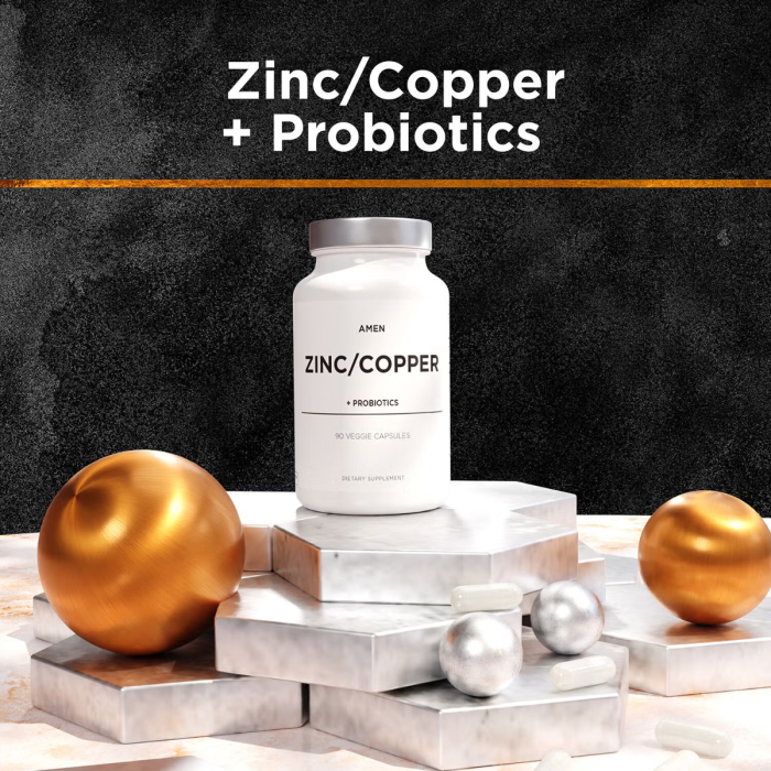Codeage Amen Zinc/copper + Probiotics 2 Billion Cfu, Formula Pentru Echilibru Mineral Si Digestie Sanatoasa, 90 Cps [7]