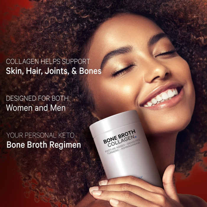 Codeage Bone Broth Collagen Peptides, Peptide Din Colagen De Tipul I, Ii & Iii Din Fiertura De Oase Cu Turmeric Si Ashwagandha, 180 Cps [7]
