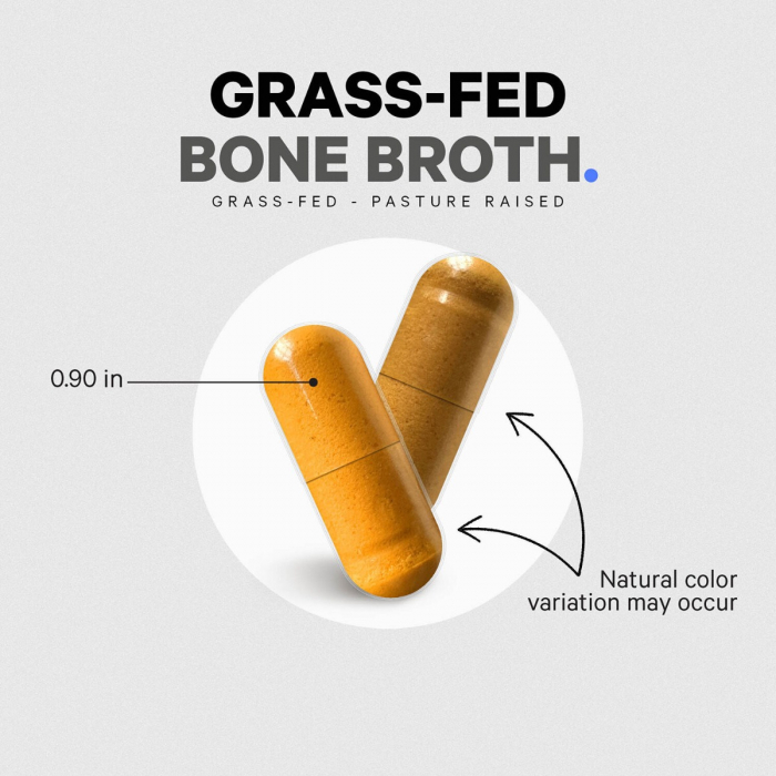 Codeage Bone Broth Collagen Peptides, Peptide Din Colagen De Tipul I, Ii & Iii Din Fiertura De Oase Cu Turmeric Si Ashwagandha, 180 Cps [9]