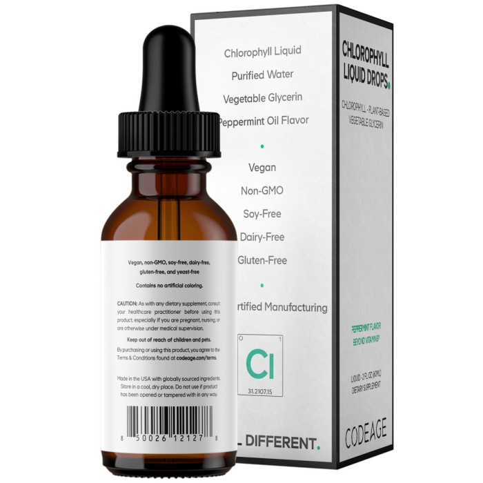 Codeage Chlorophyll Liquid Drops, Clorofila Lichida Cu Aroma De Menta, 60 Ml [2]