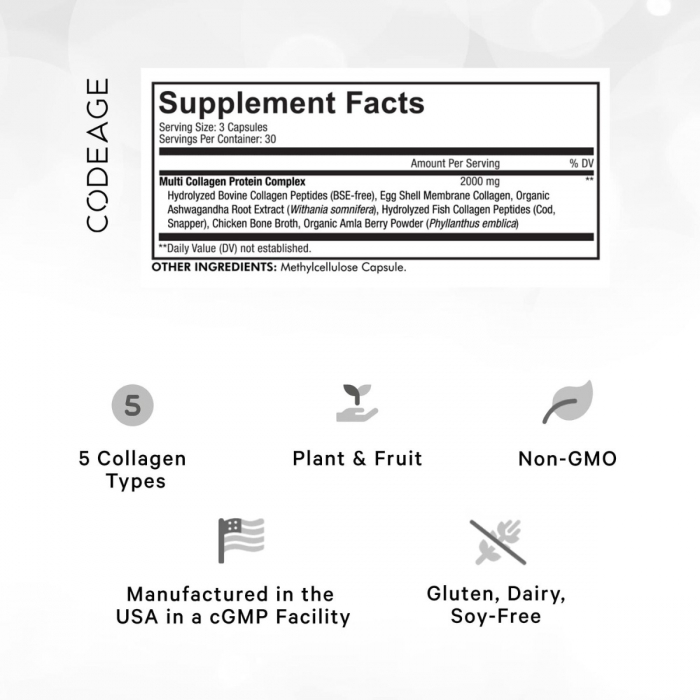 Codeage Hidrolyzed Multi Collagen, Colagen Hidrolizat, 90 Cps [8]