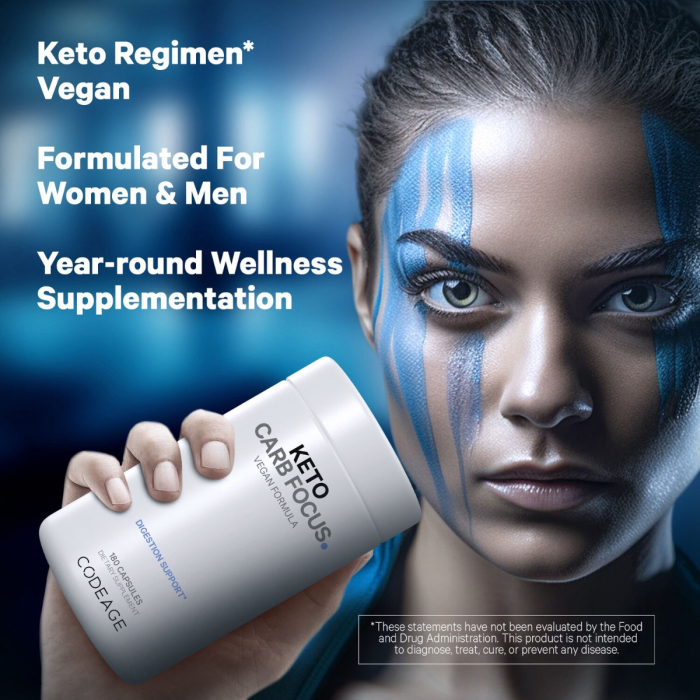 Codeage Keto Carb Focus, Formula Pentru Inhibarea Asimilarii De Carbohidrati, 180 Cps [6]