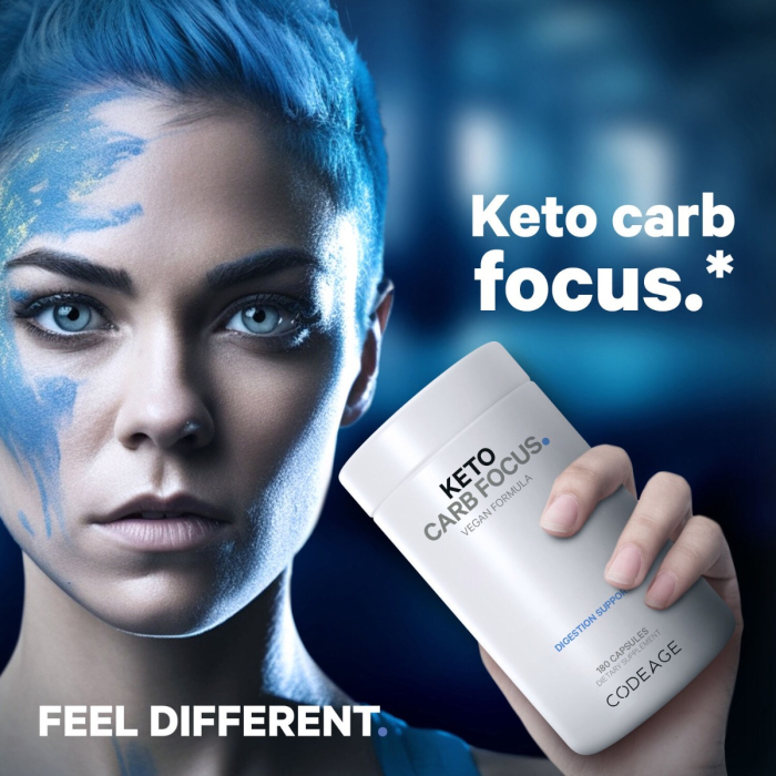 Codeage Keto Carb Focus, Formula Pentru Inhibarea Asimilarii De Carbohidrati, 180 Cps [9]