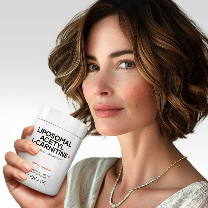 Codeage Liposomal Acetyl L-carnitine+, Formula Pentru Suport Cognitiv Si Vitalitate Zilnica, 90 Cps [10]