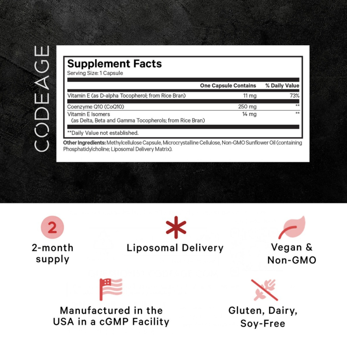  Codeage Liposomal Coq10 Max, Coenzima Q-10 Lipozomala, 60 Cps [11]