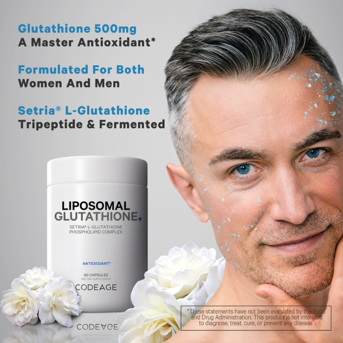 Codeage Liposomal Glutathione, Glutation Lipozomal Setria, 60 Cps [8]