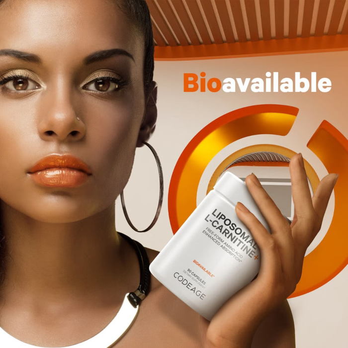 Codeage Liposomal L-carnitine+ , L-carnitina Lipozomala Pentru Energie Celulara Si Suport Metabolic, 90 Cps [9]