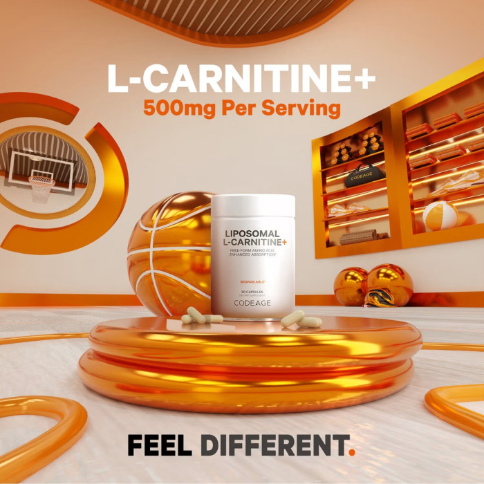 Codeage Liposomal L-carnitine+ , L-carnitina Lipozomala Pentru Energie Celulara Si Suport Metabolic, 90 Cps [6]