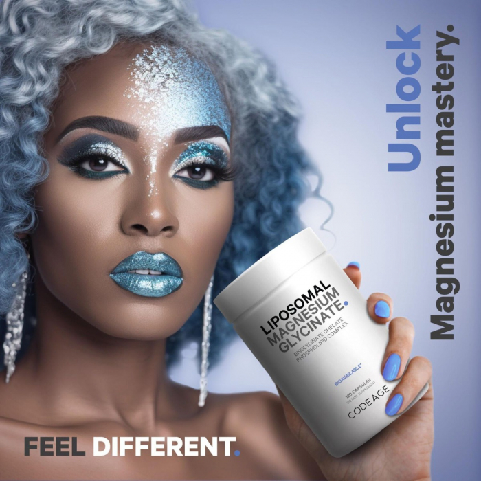 Codeage Liposomal Magnesium Glycinate, Magneziu Bisglicinat Lipozomal cu BioPerine® - Formula Avansata pentru Absorbtie Superioara, 120 cps [3]