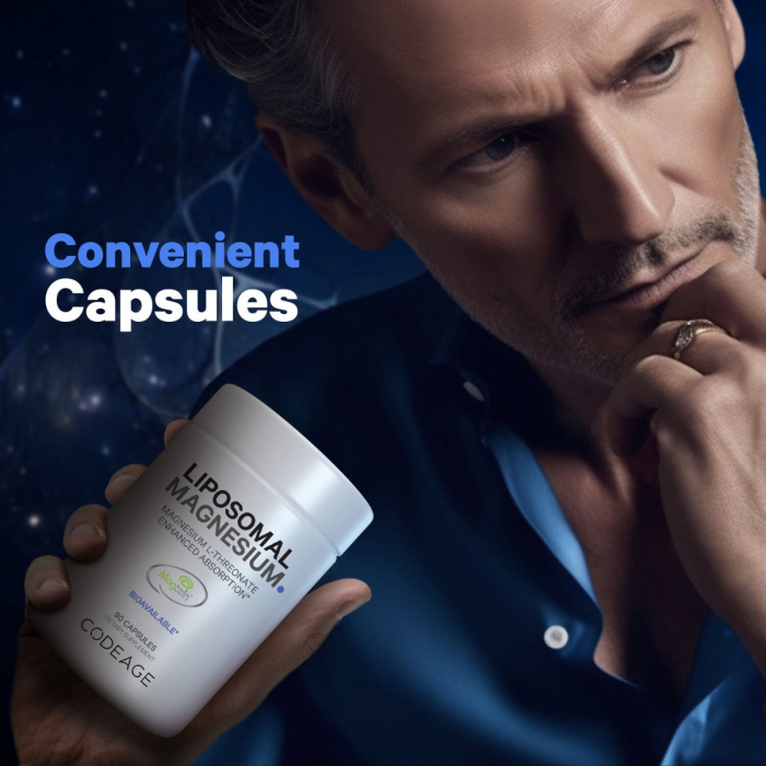 Codeage Liposomal Magnesium L-threonate, Magneziu L-treonat Liposomal Cu Fosfolipide - Formula Avansata Pentru Absorbtie Superioara, 90 Cps [4]