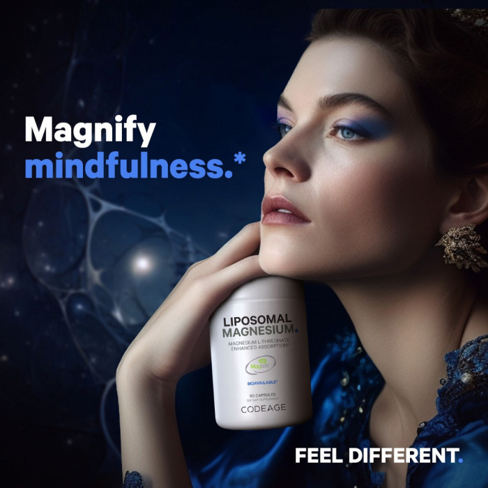 Codeage Liposomal Magnesium L-threonate, Magneziu L-treonat Liposomal Cu Fosfolipide - Formula Avansata Pentru Absorbtie Superioara, 90 Cps [2]