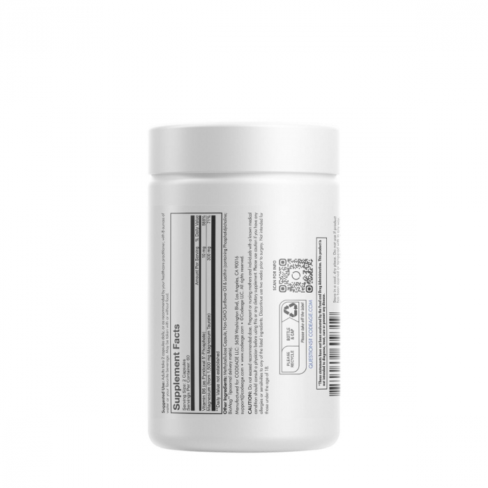 Codeage Liposomal Magnesium Taurate+, Magneziu Taurat Cu Tehnologie Liposomala Pentru Sanatatea Inimii Si Sistemului Nervos, 120 Cps [2]